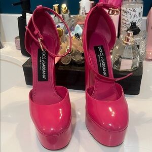 Dolce & Gabbana Hot Pink Platform Heels
